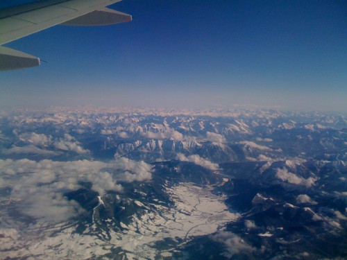 The Alps from above 20000 feet